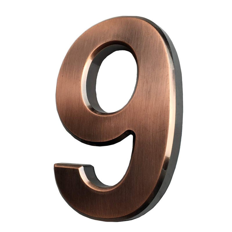 hopewan 4 Inch Mailbox Numbers 6/9, Self Stick Number Stickers for House Door/Apartment/Floor, Bronze/Silver, by Hopewan. (6/9, Bronze) - Image 3